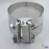 5" Exhaust Band Preformed Clamp 304 Stainless Steel Lap Joint Fits Muffler