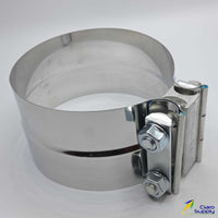 5" Exhaust Band Preformed Clamp 304 Stainless Steel Lap Joint Fits Muffler