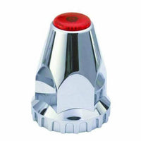 Threaded Lug Nut Cover with Flange 33mm x 2 1/8 Amber Color Top Reflector 10 Pcs