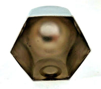 Chrome Round Top Lug Push-On Nut Cover 1-1/2"X1-1/2" ABS Plastic 10 Pack