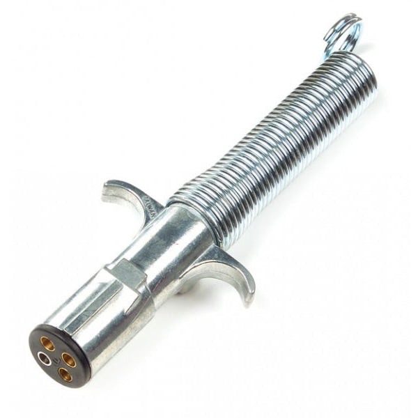 4-Way Die-Cast Zinc Trailer Connector Plug with Cable Spring