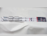 Antenna Double Chrome Color Spiral-Flex Non Functional 28" 2 Pcs Trucks NEW