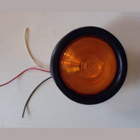 2 Trailer Trucklite YELLOW Lamp Sealed 4" round Turn Tail Light 12V, 3 Wires