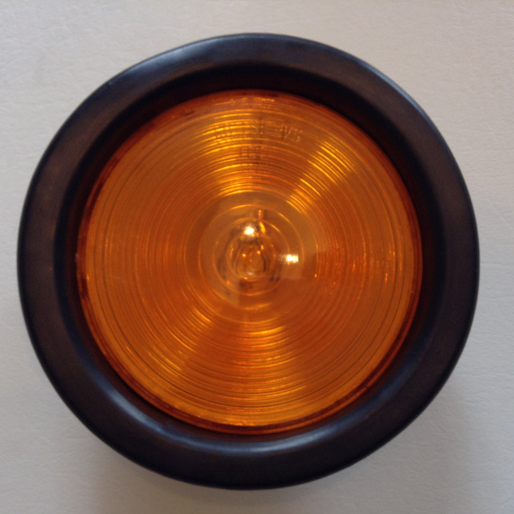 2 Trailer Trucklite YELLOW Lamp Sealed 4" round Turn Tail Light 12V, 3 Wires
