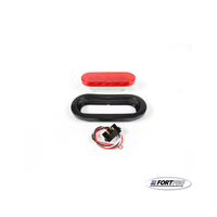 2 Oval Arrow Red Sequential marker light 35 led W/ Grommet