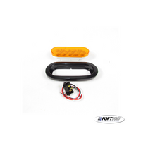 2 Oval Arrow Amber Sequential marker light 35 led W Grommet & Pigtail Taiwan