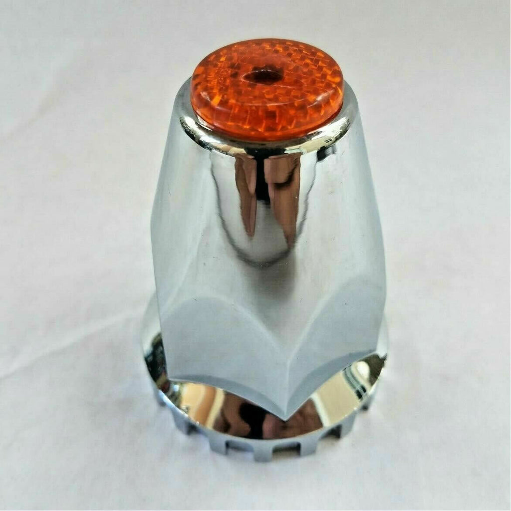 10 Threaded Lug Nut Cover With Flange 33MM Color AMBER Top Reflector FortPro