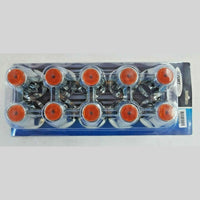 10 Threaded Lug Nut Cover With Flange 33MM Color AMBER Top Reflector FortPro