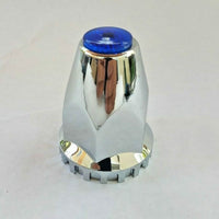10 Threaded Lug Nut Cover With Flange 33MM Color BLUE Top Reflector FortPro