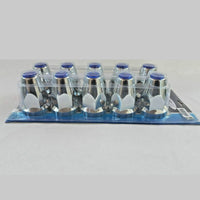 10 Threaded Lug Nut Cover With Flange 33MM Color BLUE Top Reflector FortPro