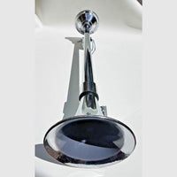 Loud Single Round Truck Tone Roof Mount Air Horn, Trumpet Chromed 12V/24V