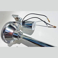 Loud Single Round Truck Tone Roof Mount Air Horn, Trumpet Chromed 12V/24V