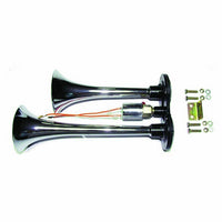 Double Air Truck Trumpet Loud 2 Bell Air Single Tone Roof Mount Chromed 12V/24V F224767