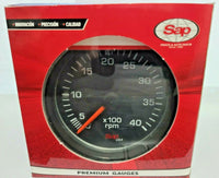 Tachometer Electric 0-4000 RPM, 12/24 Volt 80mm for Trucks Boats Generators