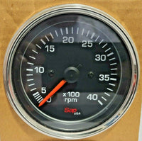 Tachometer Electric 0-4000 RPM, 12/24 Volt 80mm for Trucks Boats Generators