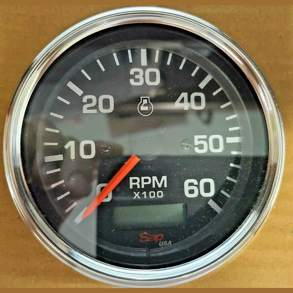 Tachometer Hour Meter Electric 0-6000 RPM, 12/24 Volt 85mm for Trucks Boats