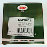 Electric Oil Temp. Black 2" (52mm) Round Gauge 100-250 Degree 12V SAPU6521