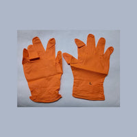 Ignite Powder Free Nitrile Gloves, Size Medium-Large - Orange (Pack of 100)