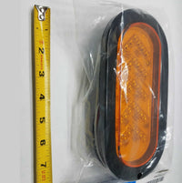 2 Oval Arrow Amber Sequential marker light 35 led W Grommet & Pigtail Taiwan