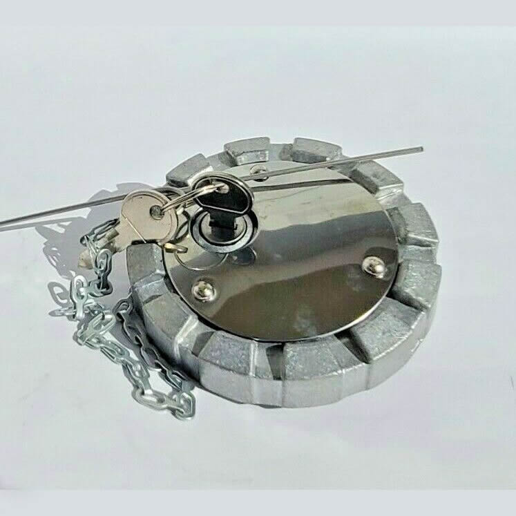 Fuel Cap Alum 3" -8 NPSL Locking Vented & Chain for VOLVO MACK INTERNATIONAL NEW
