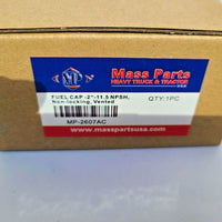 Fuel Cap Aluminum 2" -11.5 NPSH Non-locking Vented & Chain F/ International FORD