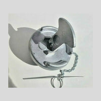 Fuel Cap Aluminum LEVER STYLE 4" SCH Non Locking Vented & Chain for PETERBILT