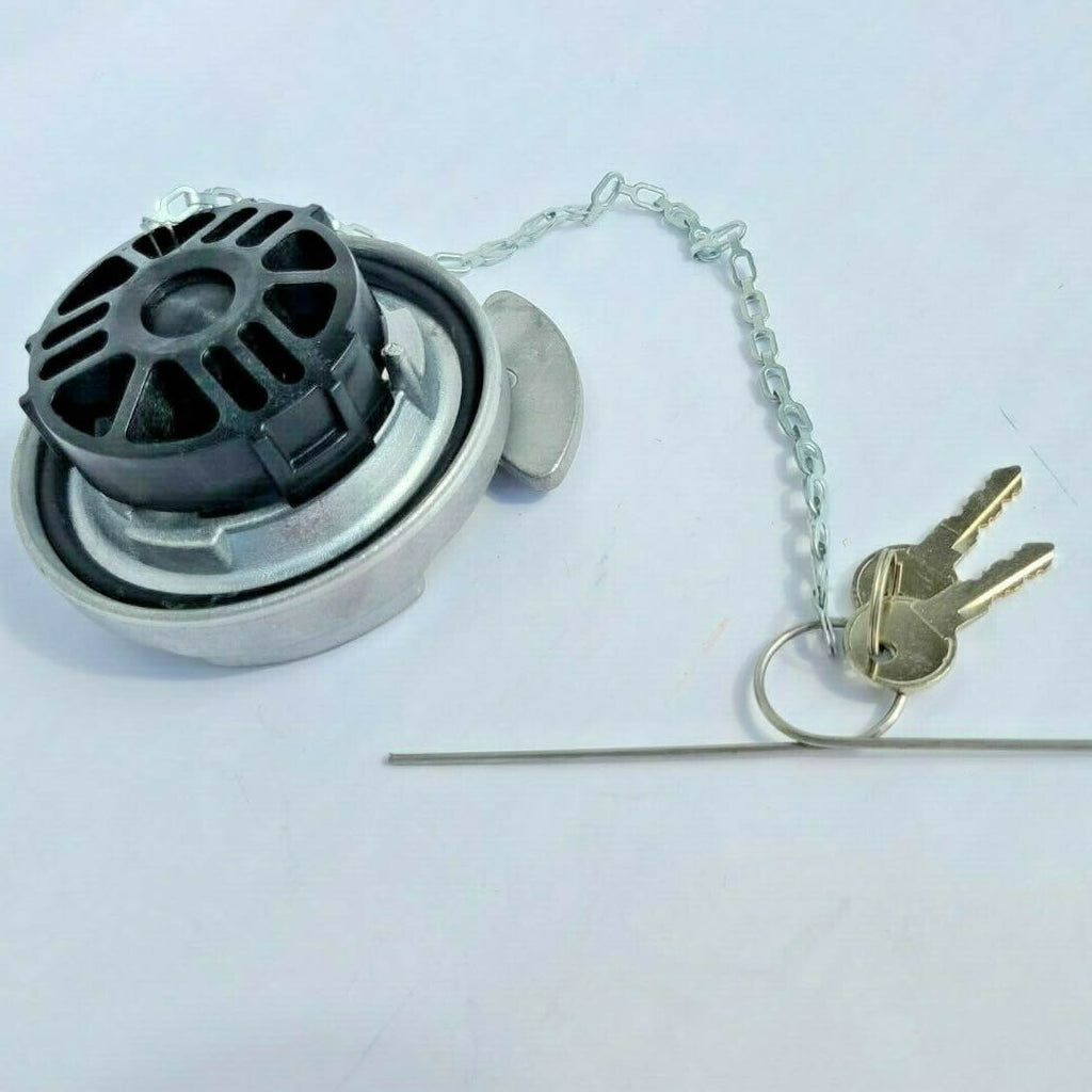 Fuel Cap Aluminum LEVER STYLE Locking Vented & Chain for PETERBILT NEW