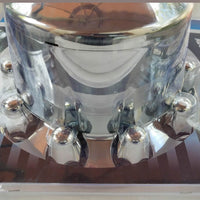 Rear Axle Cover Kit ABS Chrome Finish Push-On 33mm, Nut Cover Plastic Fortpro