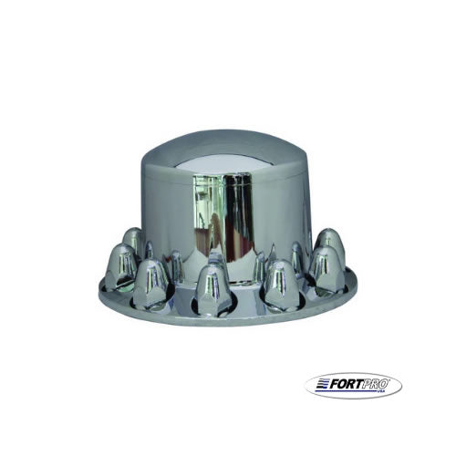 Rear Axle Cover Kit ABS Chrome Finish Push-On 33mm, Nut Cover Plastic Fortpro