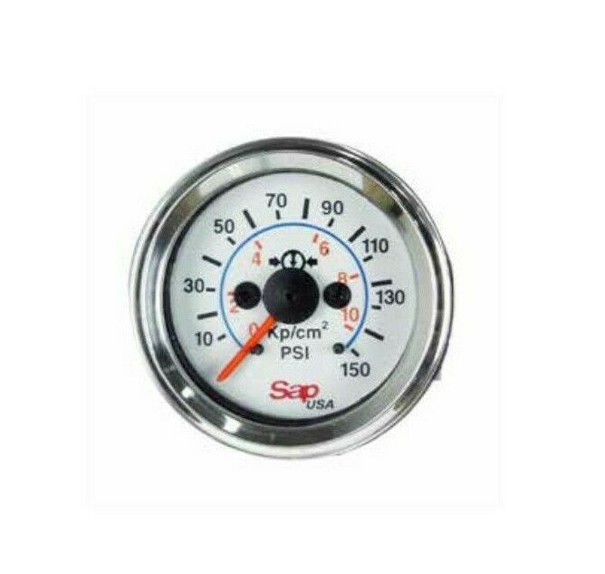 Mechanical Air Pressure 2 1/16" 52mm Round Gauge 0-10 Bar 0-150 PSI 12v SAP