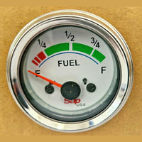 Fuel Gauge White 2 Inch 52mm 12 Voltage 10-180 Ohms Car Boat Motor SAPF6174